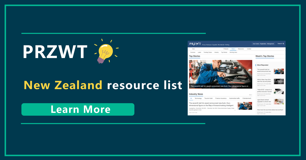 New Zealand media publishing resources table